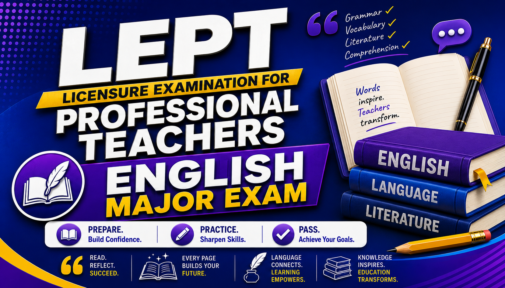 Licensure Examination for Professional Teachers (LEPT) - English Major Exam